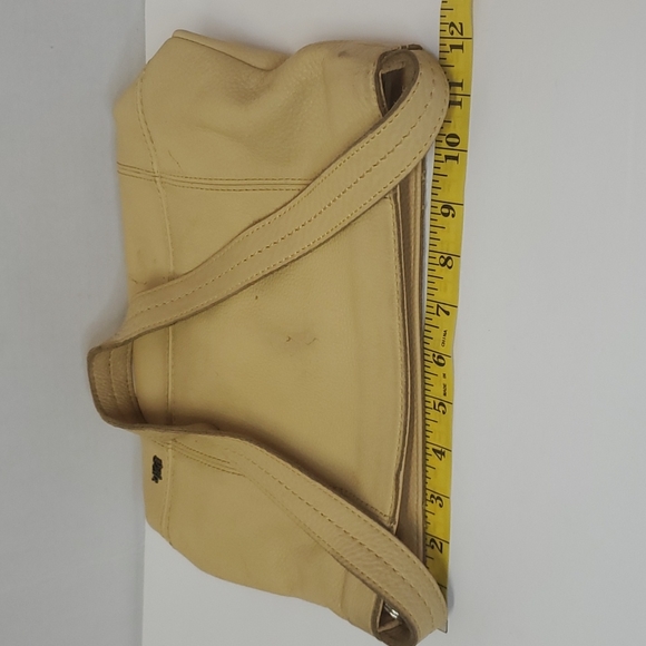 The Sak De Young Yellow Pebble Leather Hobo Shoulder Bag Top Zip - Picture 5 of 8